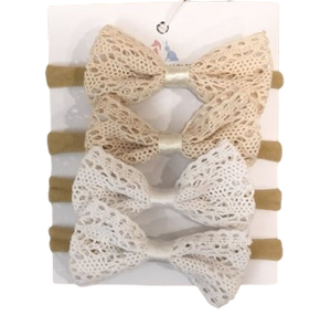 Annie & Charles® Baby Haarband Set mit Schleife LUCY