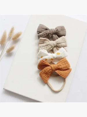Annie & Charles® Baby Haarband Set mit Musselin Schleife