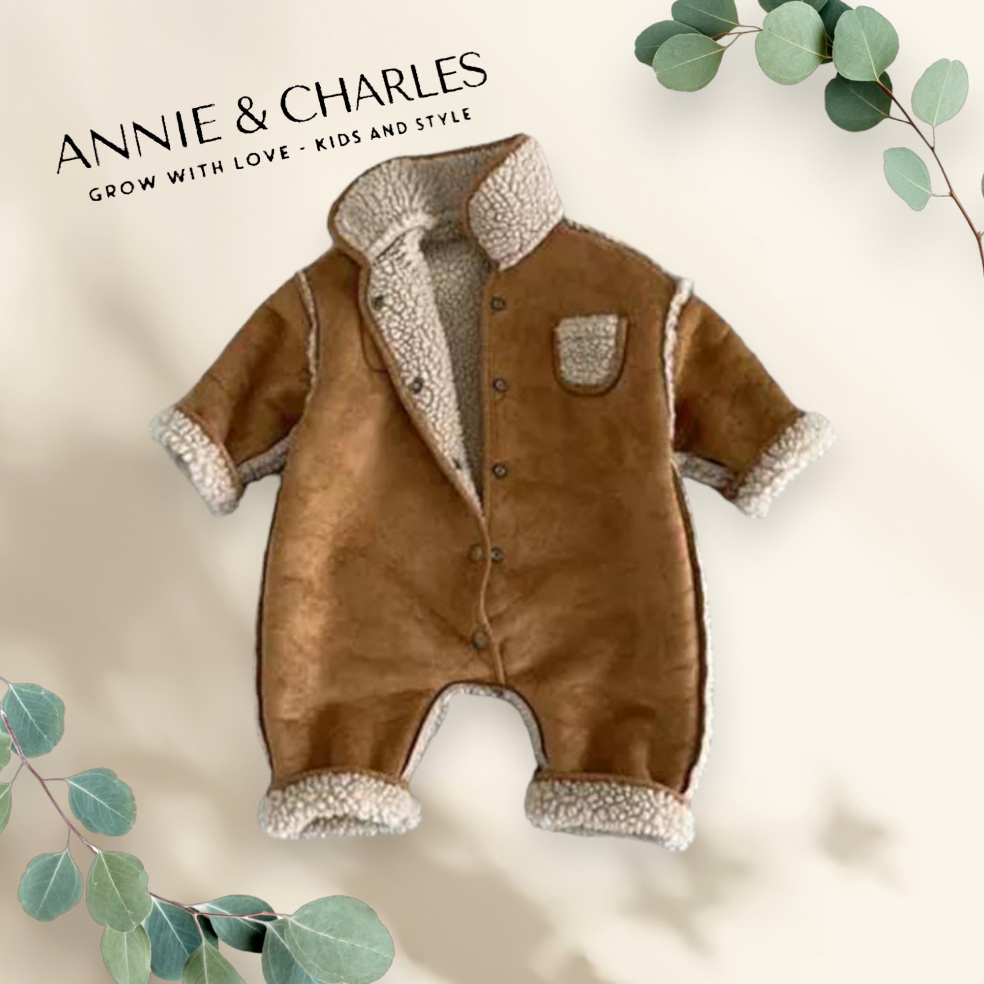 Annie & Charles® Kinder Lammfell Wende-Overall