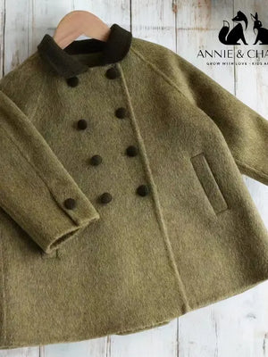 Annie & Charles® Premium Wolle Mantel mit Kragen