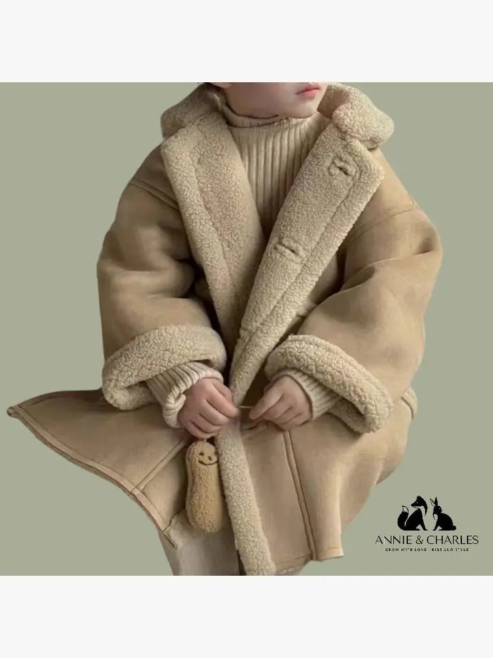 Annie & Charles® Kinder Lammfell Mantel