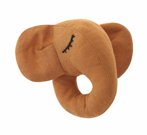 Annie & Charles® Babyrassel Elefant aus Bio-Baumwolle