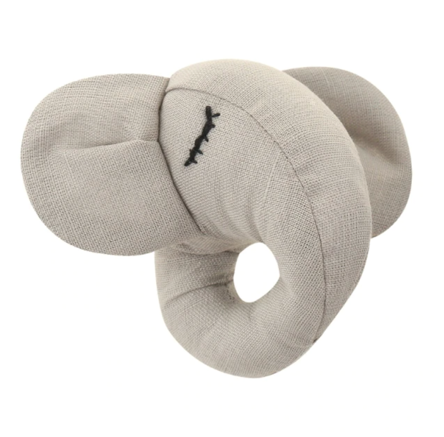 Annie & Charles® Babyrassel Elefant aus Bio-Baumwolle