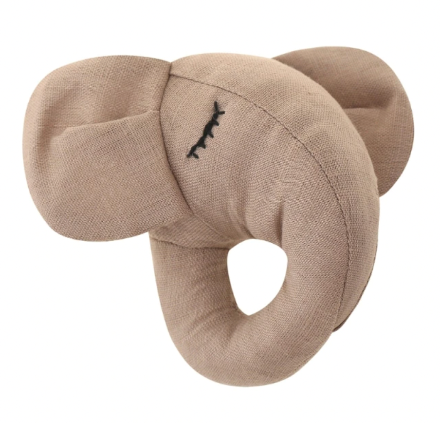 Annie & Charles® Babyrassel Elefant aus Bio-Baumwolle
