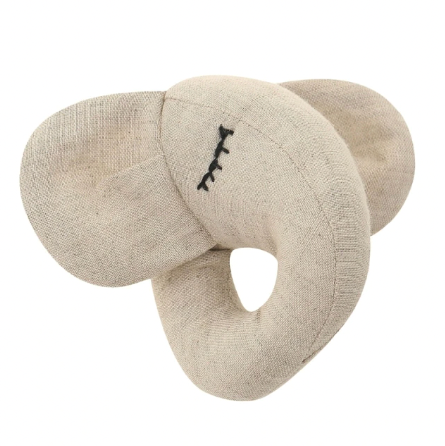 Annie & Charles® Babyrassel Elefant aus Bio-Baumwolle